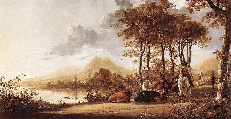 CUYP, Aelbert River Landscape fdgs Germany oil painting art